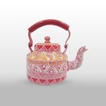 Add a touch of vibrant artistry to your kitchen with aluminum kettle